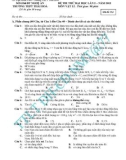 Đề thi thử đại học lần 2 môn Vật lý năm 2012 - Sở GD & ĐT Nghệ An - Trường THPT Thái Hòa - Đề 254