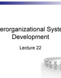 Lecture Business management information system - Lecture 22: Interorganizational system development