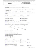 Đề thi KSCL môn Toán lớp 12 năm 2020-2021 có đáp án (Lần 5) - Trường Nông Cống 1 (Mã đề 190)