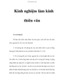 Kinh nghiệm làm kính thiên văn (Đặng Vũ Tuấn Sơn)