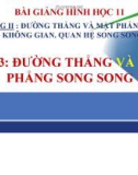 Bài giảng Đường thẳng và mặt phẳng song song - Hình học 11 - GV. Trần Thiên