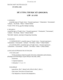 Đề cương ôn tập học kì 1 môn Tiếng Anh 12 năm 2018-2019 - Trường THPT chuyên Bảo Lộc