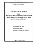 Sáng kiến kinh nghiệm Tiểu học: Một số giải pháp nhằm nâng cao thành tích trong huấn luyện Bơi nội dung 50m tự do (trườn sấp) cấp Tiểu học Trường TH số 1 Hồng Thủy