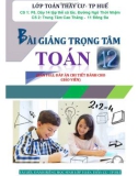 Ôn tập trọng tâm kiến thức môn Toán lớp 12: Phần 1 - Trần Đình Cư