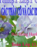 Bài giảng Hình học 12 - Bài 1: Mặt cầu, khối cầu