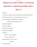 Giáo án Giải tích 12 ban tự nhiên : Tên bài dạy : KHẢO SÁT SỰ BIẾN THIÊN VÀ VẼ ĐỒ THỊ HÀM SỐ CỦA MỘTSỐ HÀM PHÂN THỨC HỮU TỈ