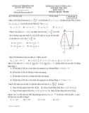 Đề thi KSCL lần 1 môn Toán 12 năm 2018-2019 có đáp án - Trường THPT Yên Mỹ