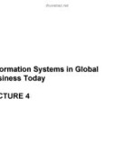 Seminars in IT for Businesses - Lecture 4: Information systems in global business today