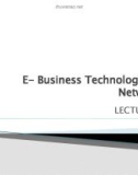 Seminars in IT for Businesses - Lecture 11: E- Business technology and networks