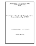 Sáng kiến kinh nghiệm THCS: Rèn luyện kỹ năng văn nghị luận cho học sinh giỏi môn Ngữ văn THCS