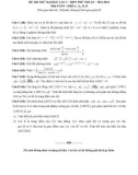 Đề thi thử đại học lần 1 có đáp án môn: Toán, khối A, A1, D, B – Trường THPT Phú Nhuận (Năm học 2013-2014)