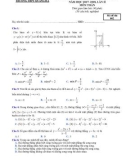 Đề thi KSCL THPT Quốc gia môn Toán năm 2017-2018 lần 2 - THPT Quang Hà - Mã đề 002