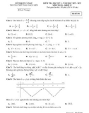 Đề thi học kì 1 môn Toán lớp 12 năm 2022-2023 có đáp án - Trường THPT Phan Ngọc Hiển, Cà Mau