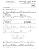 Đề thi học kì 1 môn Toán lớp 11 năm 2022-2023 có đáp án - Trường THPT Phan Ngọc Hiển, Cà Mau