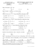 Đề thi học kì 2 môn Toán lớp 12 năm 2020-2021 có đáp án - Trường THPT Phan Ngọc Hiển, Cà Mau