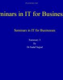 Seminars in IT for Businesses - Summary 3