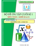 Bộ đề ôn tập cuối học kì 1 môn Toán lớp 10 và 11 năm học 2020-2021