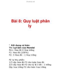 Bài 8: Quy luật phân ly