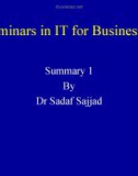 Seminars in IT for Businesses - Summary 1