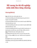 Đề cương ôn thi tốt nghiệp môn sinh theo từng chương Chương Biến dị