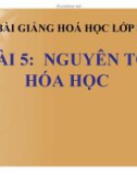 Bài giảng Hóa học 8 - Bài 5: Nguyên tố hóa học