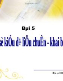 Bài giảng Điện tử Tin học lớp 11: Bài 5