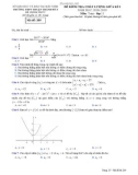 Đề kiểm tra chất lượng giữa HK2 môn Toán 11 năm 2018-2019 - Trường THPT Thuận Thành số 3