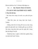 Giáo án sinh học lớp 12 chương trình nâng cao - Tiết: 22 Bài: TRẠNG THÁI CÂN BẰNG CỦA QUẦN THỂ GIAO PHỐI NGẪU NHIÊN