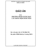 Giáo án Phương pháp giảng dạy các khái niệm sinh thái