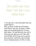 Sự sinh sản của thực vật bậc cao (Hạt kín)