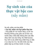 Sự sinh sản của thực vật bậc cao (nẩy mầm)