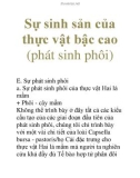 Sự sinh sản của thực vật bậc cao (phát sinh phôi)