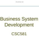 Lecture Business system development - Lecture 2: Systems Development Life Cycle (SDLC)