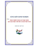 Sáng kiến kinh nghiệm THPT: Phát triển năng lực học sinh qua dạy học chủ đề ca dao Việt Nam