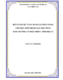 Sáng kiến kinh nghiệm THPT: Rèn luyện kĩ năng đánh giá đồng đẳng cho học sinh trong dạy học phần Sinh trưởng và phát triển – Sinh học 11