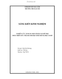 Sáng kiến kinh nghiệm THCS: Nghiên cứu, áp dụng một số bài tập bổ trợ phát triển sức nhanh cho học sinh trung học cơ sở