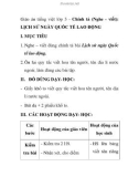 Giáo án tiếng việt lớp 5 - Chính tả (Nghe - viết): LỊCH SỬ NGÀY QUỐC TẾ LAO ĐỘNG