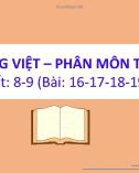 Bài giảng môn Tiếng Việt lớp 1 sách Cánh diều năm học 2021-2022 - Tiết 8-9: Tập viết bài 16-17-18-19 (Trường Tiểu học Ái Mộ B)