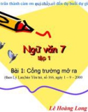 Bài giảng Ngữ văn 7: Bài 1 - GV. Lê Hoàng Long