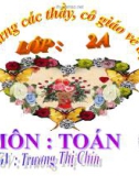 Giáo án môn toán lớp 2 26 + 4 ; 36 + 24 