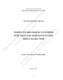 Luận văn Thạc sĩ Khoa học: Nghiên cứu biện pháp xử lý ô nhiễm nước thải làng nghề sản xuất giấy Đống Cao, Bắc Ninh