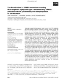 Báo cáo khoa học: The localization of FGFR3 mutations causing thanatophoric dysplasia type I differentially affects phosphorylation, processing and ubiquitylation of the receptor