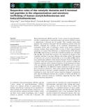 Báo cáo khoa học: Respective roles of the catalytic domains and C-terminal tail peptides in the oligomerization and secretory trafﬁcking of human acetylcholinesterase and butyrylcholinesterase