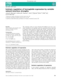 báo cáo khoa hoc : Intrinsic regulation of hemoglobin expression by variable subunit interface strengths