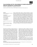 Báo cáo khoa học: A pre-docking role for microtubules in insulin-stimulated glucose transporter 4 translocation