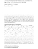 AN ASYMPTOTIC RESULT FOR SOME DELAY DIFFERENCE EQUATIONS WITH CONTINUOUS VARIABLE CH. G. PHILOS AND