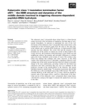 Báo cáo khoa học: Eukaryotic class 1 translation termination factor eRF1 ) the NMR structure and dynamics of the middle domain involved in triggering ribosome-dependent peptidyl-tRNA hydrolysis