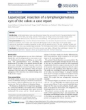 báo cáo khoa học: Laparoscopic resection of a lymphangiomatous cyst of the colon: a case report