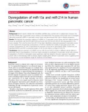 báo cáo khoa học: Dysregulation of miR-15a and miR-214 in human pancreatic cancer