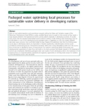 báo cáo khoa học: Packaged water: optimizing local processes for sustainable water delivery in developing nations